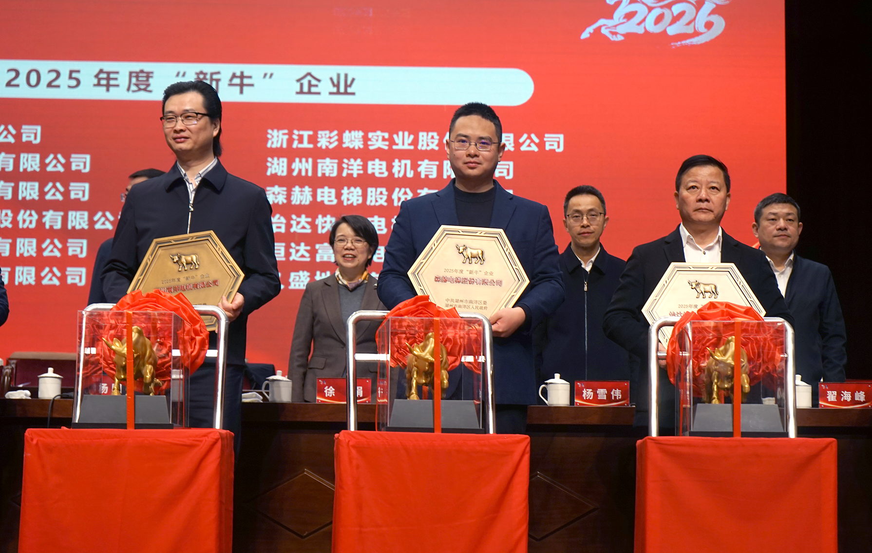 开门红丨森赫电梯连续十三年荣获南浔区新牛企业